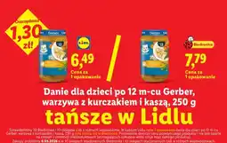 Lidl Danie dla dzieci po 12m-cu Gerber warzywa z kurczakiem i kaszą oferta