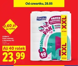 Lidl Papier toaletowy Floralys 3-warstwowy XXL bezzapachowy oferta