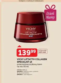 Ziko Dermo Przeciwzmarszczkowy krem na noc VICHY LIFTACTIV COLLAGEN SPECIALIST 16 oferta