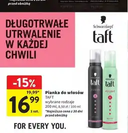 Intermarche Pianka do włosów Taft Power oferta