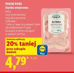 Lidl Szynka wieprzowa Pikok Pure oferta
