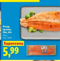 Lidl Pstrąg tęczowy filet XXL Targ Rybny Lidla oferta