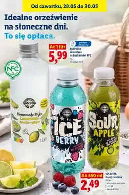 Lidl Lemoniada na bazie soków NFC Solevita oferta