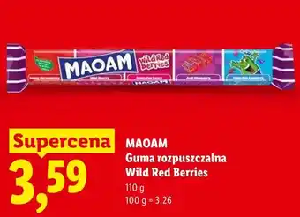 Lidl Guma rozpuszczalna MAOAM Wild Red Berries oferta