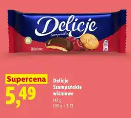 Lidl Ciastka Delicje Szampańskie wiśniowe oferta