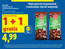 Lidl Czekolada mleczna z całymi orzechami laskowymi Fin Carré oferta