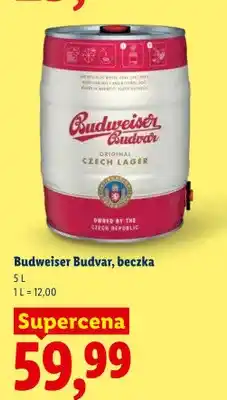 Lidl Piwo Budweiser Budvar beczka oferta