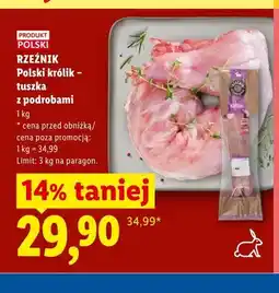 Lidl Polski królik tuszka z podrobami Rzeźnik oferta