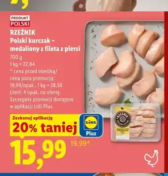 Lidl Polski kurczak - medaliony z fileta z piersi Rzeźnik oferta