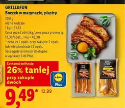 Lidl Boczek w marynacie plastry GRILL&FUN oferta