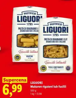 Lidl Makaron rigatoni LIGUORI oferta