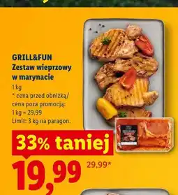 Lidl Zestaw wieprzowy w marynacie GRILL&FUN oferta
