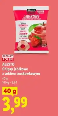 Lidl Chipsy jabłkowe z sokiem truskawkowym Alesto oferta