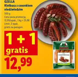 Lidl Kiełbasa z czosnkiem niedźwiedzim GZELLA oferta