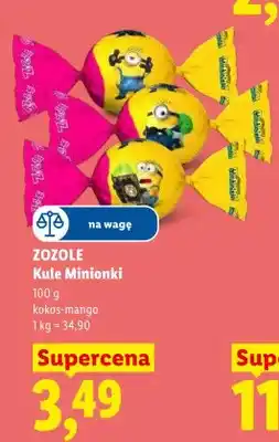 Lidl Kule Minionki ZOZOLE kokos-mango oferta