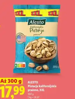 Lidl Pistacje kalifornijskie prażone XXL Alesto oferta
