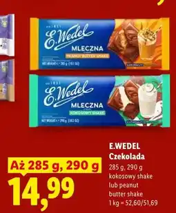 Lidl Czekolada mleczna E.WEDEL peanut butter shake oferta