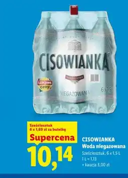 Lidl Woda niegazowana CISOWIANKA 6-pak oferta