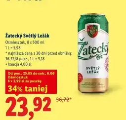 Lidl Piwo Žatecký Světlý Ležák 8-pak oferta
