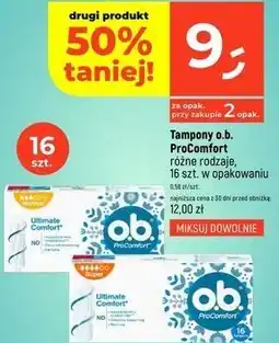 Dealz Tampony o.b. ProComfort różne rodzaje, 16 szt. w opakowaniu oferta