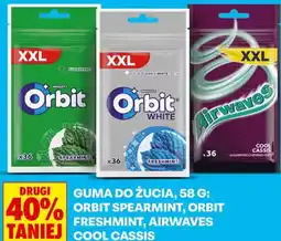 Biedronka Guma do żucia Orbit Spearmint, Orbit Freshmint, Airwaves Cool Cassis oferta