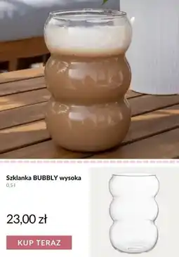 Homla Szklanka BUBBLY wysoka oferta