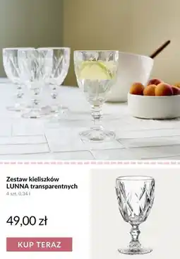 Homla Zestaw kieliszków LUNNA transparentnych 4-pak oferta
