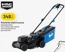 Castorama Kosiarka elektryczna MAC ALLISTER moc znamionowa 1400W szer. koszenia 34cm poj. kosza oferta