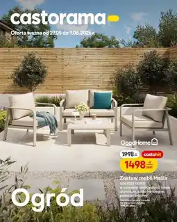 Castorama Zestaw mebli GoodHome Mallia stolik sofa i 2 fotele aluminium szkło hartowane poliester beżowy oferta