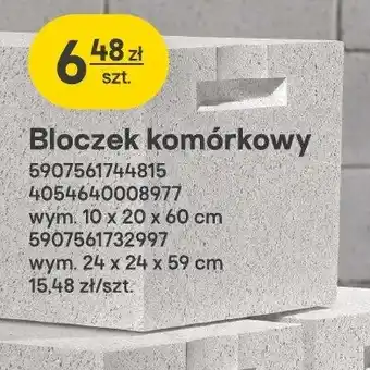 Bloczek komórkowy wym. 10x20x60cm