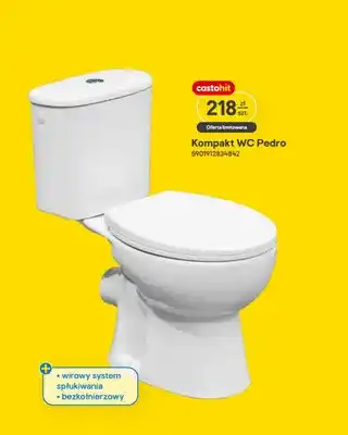 Kompakt WC Pedro wirowy system spłukiwania bezkołnierzowy