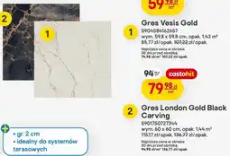 Castorama Gres London Gold Black Carving wym. 60x60cm oferta
