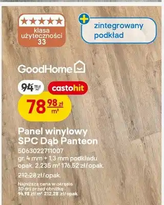 Panel winylowy SPC Dąb Panteon zintegrowany podkład gr. 4mm + 1,3mm podkładu