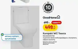 Castorama Kompakt WC Teesta wypinana deska wolnoopadająca z duroplastu odpływ poziomy oferta