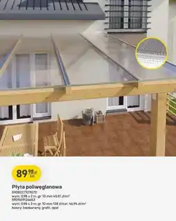 Castorama Płyta poliwęglanowa wym. 0,98x2m gr. 10mm oferta