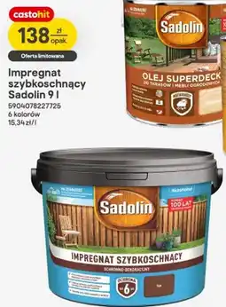 Castorama Impregnat szybkoschnący Sadolin oferta
