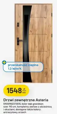 Castorama Drzwi zewnętrzne Asteria kolor antracytowy szer. 90cm kompletny zestaw z ościeżnicą i okuciami oferta