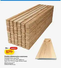Castorama Deska elewacyjna sosnowa klasa A/B profil Max wym. 19x140x3000mm oferta
