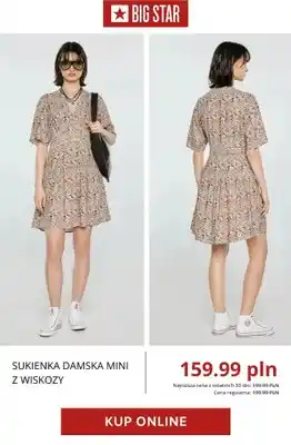 Sukienka damska mini z wiskozy Big Star