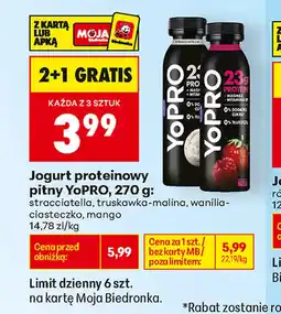 Biedronka Jogurt pitny Yopro oferta