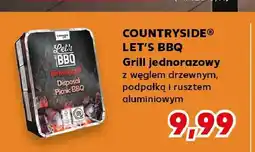 Kaufland Grill jednorazowy COUNTRYSIDE LET'S BBQ z węglem drzewnym podpałką i rusztem aluminiowym oferta