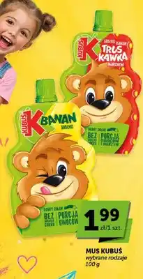 Mus Kubuś Banan Jabłko bez dodatku cukru