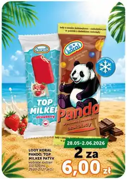 ABC Lody Koral Top Milker Patyk Strawberry oferta