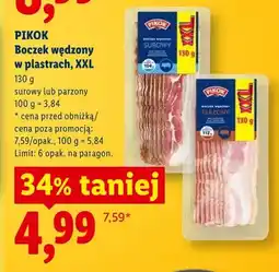 Lidl Boczek wędzony w plastrach XXL parzony PIKOK oferta