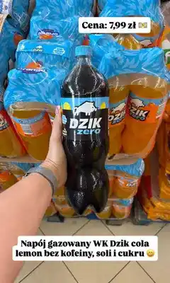 Dino Napój gazowany WK Dzik Orange Flavour bez kofeiny i cukru oferta
