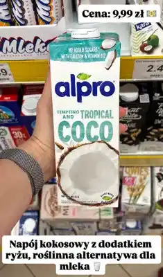Dino Napój kokosowy z dodatkiem ryżu roślinna alternatywa dla mleka Alpro Tempting and Tropical Coco oferta