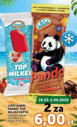 Groszek Koral Lody Pando, Top Milker patyk oferta