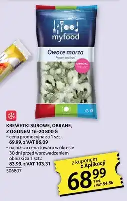 Selgros Myfood Krewetki surowe, obrane, z ogonem 16-20 oferta
