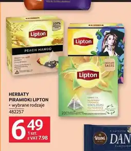 Selgros Lipton Herbaty Piramidki oferta