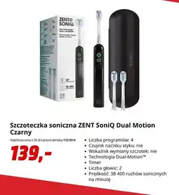 Media Markt Szczoteczka soniczna ZENT SoniQ Dual Motion Czarny oferta